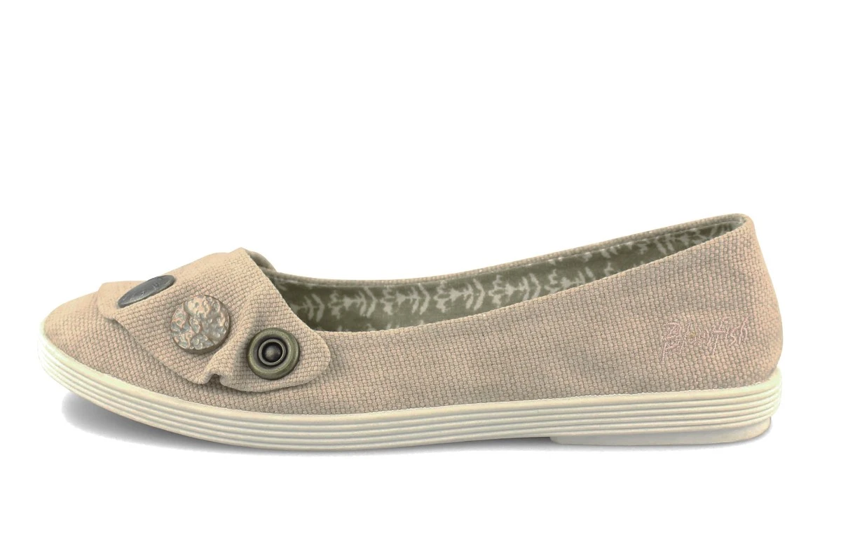 Blowfish Gayls Blush Beige Canvas Flat Ballet Shoes 4 Blowfish Gayls Blush Beige Canvas Flat Ballet Shoes - Image 2