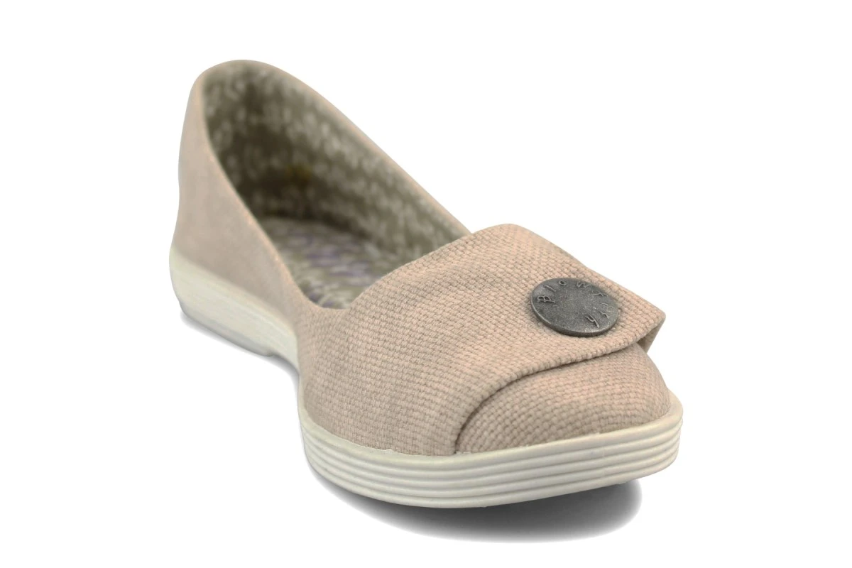 Blowfish Gayls Blush Beige Canvas Flat Ballet Shoes 5 Blowfish Gayls Blush Beige Canvas Flat Ballet Shoes - Image 3