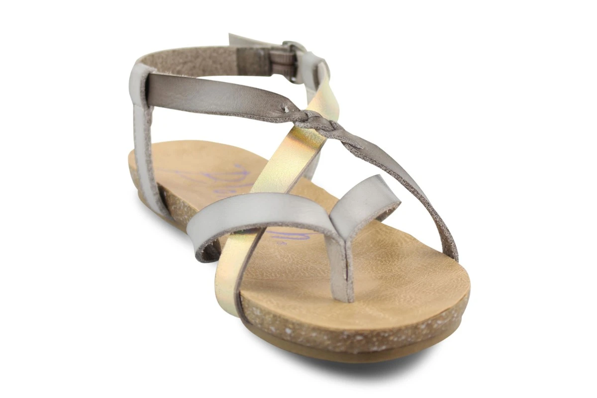 Blowfish Granola B Ash Lunar Street Grey Silver Flat Strappy Sandals 5 Blowfish Granola B Ash Lunar Street Grey Silver Flat Strappy Sandals - Image 3