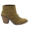 Blowfish Lagol Khaki Soft Nubuck Block High Heel Vegan Ankle Boots -Fashion Shoe Store blowfish lagol khaki soft nubuck block high heel vegan ankle boots 181761