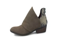 Blowfish Skirr-B Mushroom Brown Rustic Pewter Android Floral Low Heel Ankle Boots