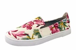 Blowfish Vasa Off White Floral Honolulu Print Slip On Shoes