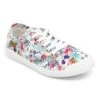 Blowfish Vesper Off White Hibiscus Floral Print Low Top Canvas Trainers -Fashion Shoe Store blowfish vesper off white hibiscus floral print low top canvas trainers 217785