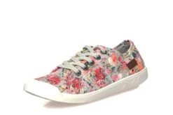 Blowfish Vesper Sweet Grey Flowerfest Print Canvas Low Top Trainers