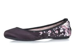 Butterfly Twists Sophia Black Scattered Floral Memory Foam Flat Ballet Shoes