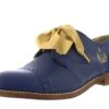 Fly London Cristina Rodrigues Dwell 03 Blue Navy Leather Lace Up Oxford Brogue Shoes -Fashion Shoe Store clothing accessories shoes flats 55633