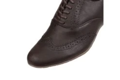 Divaz Levato Brown Faux Leather Lace Up Flat Brogue Shoes -Fashion Shoe Store divaz levato brown faux leather lace up flat brogue shoes 126551