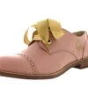 Fly London Cristina Rodrigues Dwell 03 Rose Pink Leather Lace Up Oxford Brogue Shoes