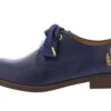 Fly London Cristina Rodrigues Dwell 04 Blue Navy Leather Lace Up Oxford Flat Shoes -Fashion Shoe Store fly london cristina rodrigues dwell 04 blue navy leather lace up oxford brogue shoes 84073