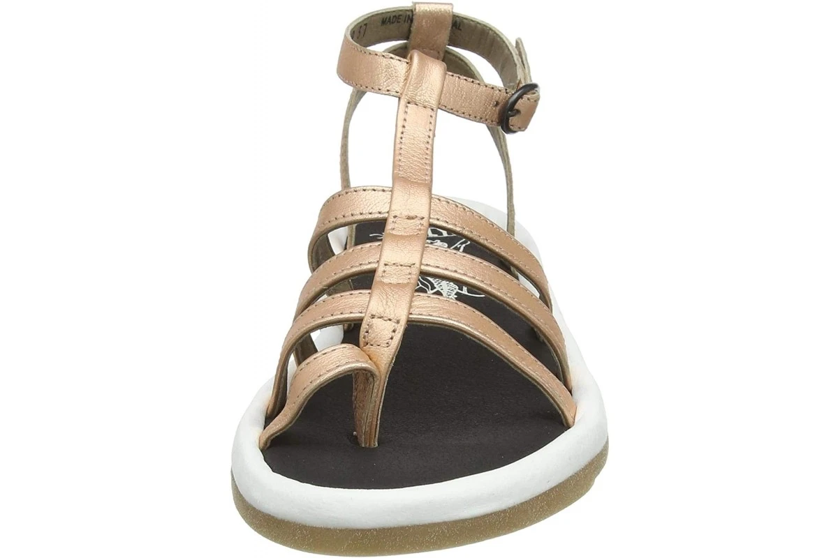 Fly London Font Idra Blush Rose Gold Leather Flat Gladiator Sandals 4 Fly London Font Idra Blush Rose Gold Leather Flat Gladiator Sandals - Image 2