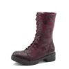 Heavenly Feet Arabella Wine Rose Floral Burgundy Lace Up Block Heel Vegan Boots -Fashion Shoe Store heavenly feet arabella wine rose floral burgundy lace up block heel vegan boots 127148