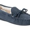 Hush Puppies Allie Navy Suede Faux Fur Lined Moccasin Slippers 1 Hush Puppies Allie Navy Suede Faux Fur Lined Moccasin Slippers -Fashion Shoe Store hush puppies allie navy suede faux fur lined moccasin slippers 182524