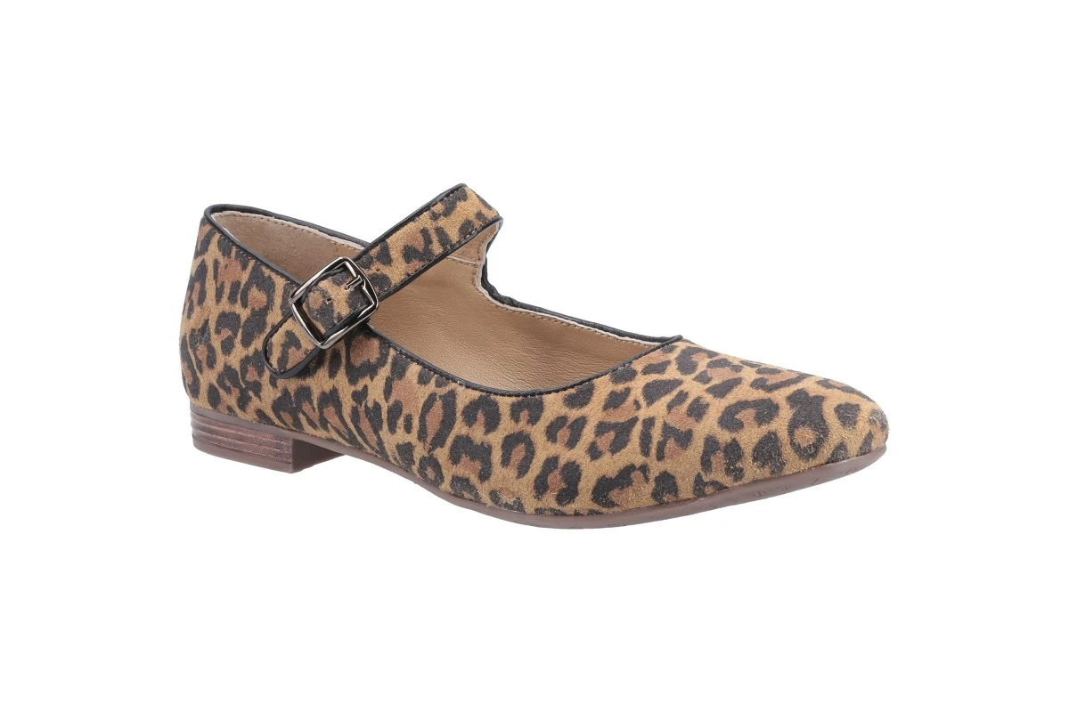Hush Puppies Melissa Leopard Print Suede Mary Jane Flat Shoes 3 Hush Puppies Melissa Leopard Print Suede Mary Jane Flat Shoes