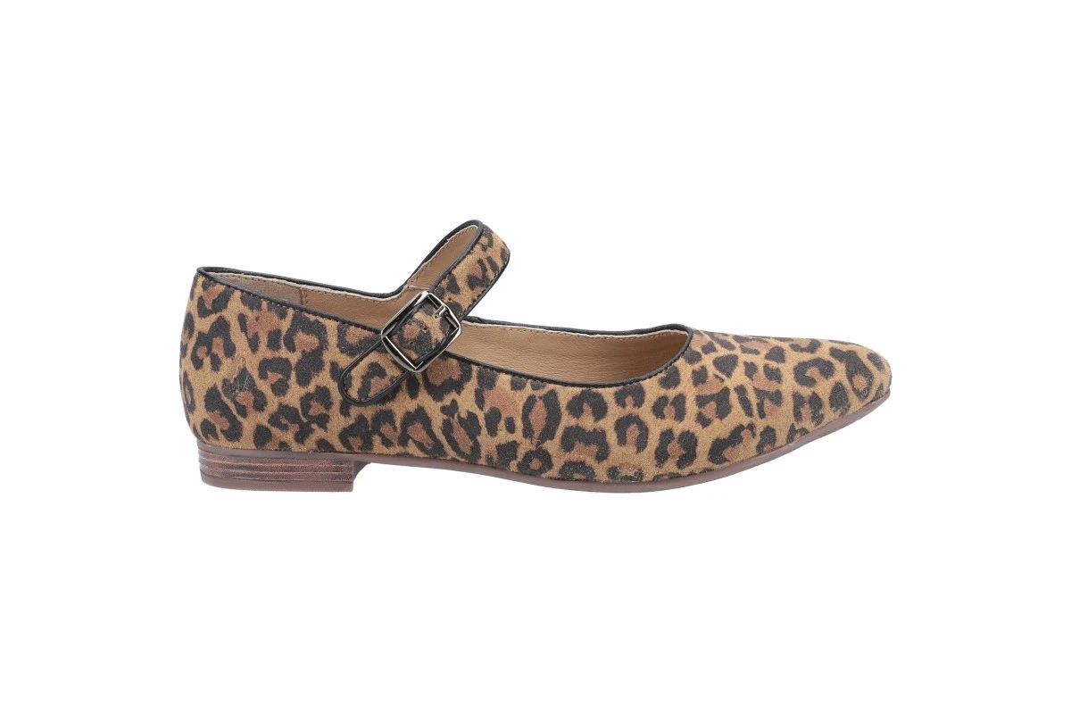 Hush Puppies Melissa Leopard Print Suede Mary Jane Flat Shoes 4 Hush Puppies Melissa Leopard Print Suede Mary Jane Flat Shoes - Image 2