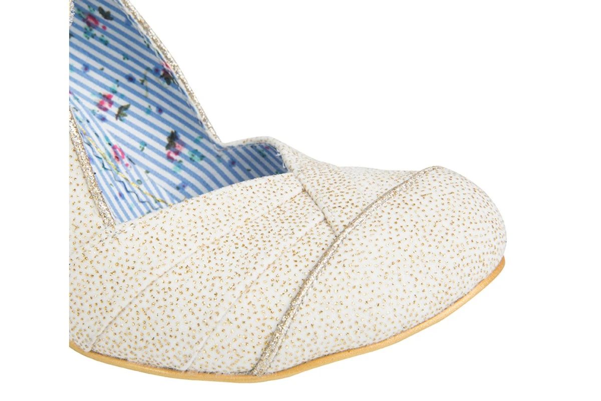 Irregular Choice Baby Love Cream Gold High Heel Flower Court Shoes 7 Irregular Choice Baby Love Cream Gold High Heel Flower Court Shoes - Image 5