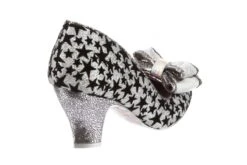 Irregular Choice Ban Joe Silver Glitter Black Star Mid Heel Court Shoes -Fashion Shoe Store irregular choice ban joe silver glitter black star mid heel court shoes 260118