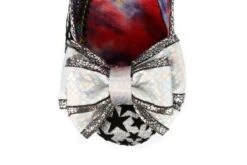 Irregular Choice Ban Joe Silver Glitter Black Star Mid Heel Court Shoes -Fashion Shoe Store irregular choice ban joe silver glitter black star mid heel court shoes 260121