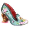 Irregular Choice Bougainvillea Turquoise Green Glitter Dog Character High Heels -Fashion Shoe Store irregular choice bougainvillea turquoise green glitter dog character high heels 262082