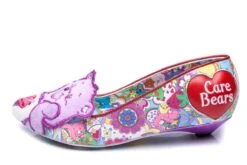 Irregular Choice Care Bears Sharing Is Caring Purple Floral Low Heel Ballet Shoes -Fashion Shoe Store irregular choice care bears sharing is caring purple floral low heel ballet shoes 153569