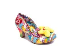 Irregular Choice Care Bears Wishing Star Glitter High Heel Shoes