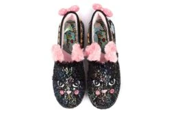 Irregular Choice Cat Nap Black Pink Furry Slippers 7 Irregular Choice Cat Nap Black Pink Furry Slippers -Fashion Shoe Store irregular choice cat nap black pink furry slippers 48879