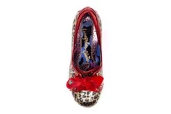 Irregular Choice Chips And Gravy Gold Red Leopard Lace Up High Heel Shoes -Fashion Shoe Store irregular choice chips and gravy gold red leopard lace up high heel shoes 120374