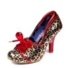 Irregular Choice Chips And Gravy Gold Red Leopard Lace Up High Heel Shoes -Fashion Shoe Store irregular choice chips and gravy gold red leopard lace up high heel shoes 120375