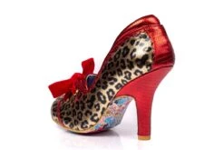Irregular Choice Chips And Gravy Gold Red Leopard Lace Up High Heel Shoes -Fashion Shoe Store irregular choice chips and gravy gold red leopard lace up high heel shoes 120376