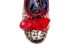 Irregular Choice Chips And Gravy Gold Red Leopard Lace Up High Heel Shoes -Fashion Shoe Store irregular choice chips and gravy gold red leopard lace up high heel shoes 120377