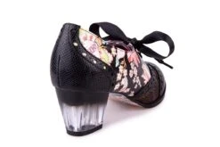 Irregular Choice Corporate Beauty Black Multi Floral Mid Heel Brogue Shoes -Fashion Shoe Store irregular choice corporate beauty black multi floral mid heel brogue shoes 199960