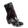 Irregular Choice Curio Shop Black Bronze Gold Glitter Heel Calf Boots -Fashion Shoe Store irregular choice curio shop black bronze gold glitter heel calf boots 180580