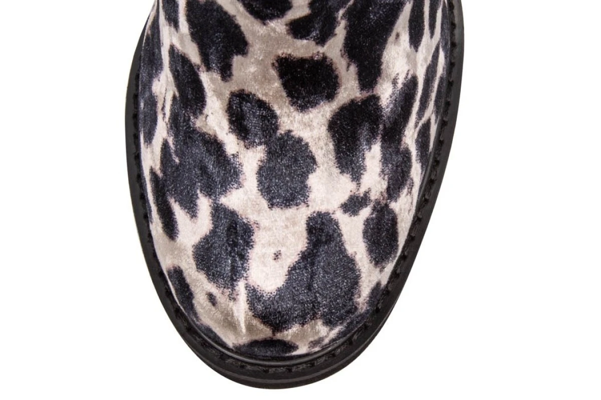 Irregular Choice Eggy Soldiers Black Animal Print Block Heel Ankle Boots 7 Irregular Choice Eggy Soldiers Black Animal Print Block Heel Ankle Boots - Image 5