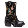 Irregular Choice Great Escape Black Floral Block Heel Mid Calf Boots 2 Irregular Choice Great Escape Black Floral Block Heel Mid Calf Boots -Fashion Shoe Store irregular choice great escape black floral block heel mid calf boots 169912