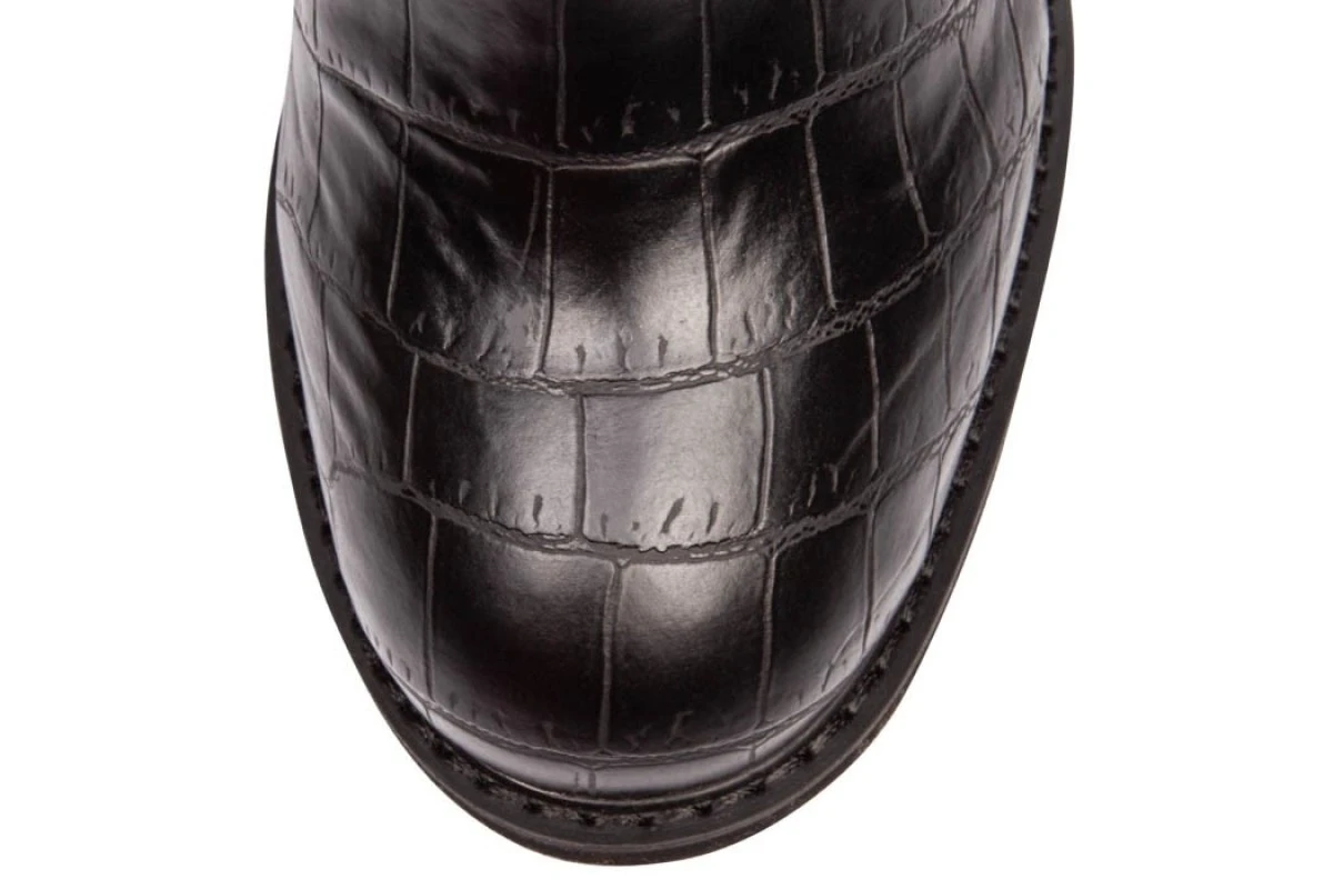 Irregular Choice Great Escape Black Floral Block Heel Mid Calf Boots 7 Irregular Choice Great Escape Black Floral Block Heel Mid Calf Boots - Image 5