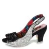Irregular Choice Hiya Synth Black Silver Glitter Open Toe High Heel Shoes -Fashion Shoe Store irregular choice hiya synth black silver glitter open toe high heel shoes 146986