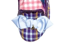 Irregular Choice Kanjanka Purple Blue Yellow Tartan Check Mid Heel Shoes -Fashion Shoe Store irregular choice kanjanka purple blue yellow tartan check mid heel shoes 168051