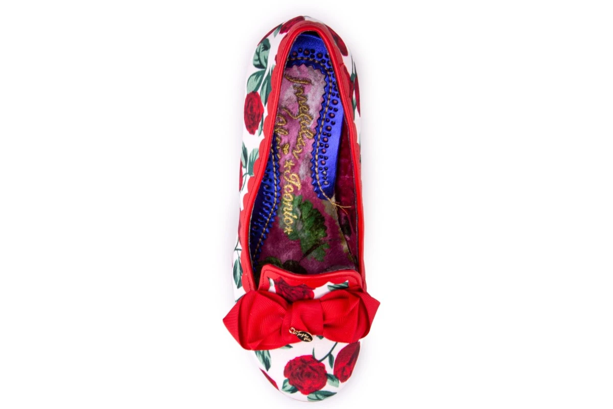 Irregular Choice Kanjanka Red Rose Floral Glitter Mid Heel Shoes 6 Irregular Choice Kanjanka Red Rose Floral Glitter Mid Heel Shoes - Image 4