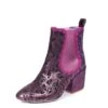 Irregular Choice Kings Road Pink Geo Glitter Block Heel Chelsea Ankle Boots -Fashion Shoe Store irregular choice kings road pink geo glitter block heel chelsea ankle boots 122120