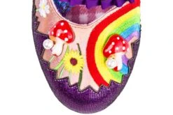 Irregular Choice Pipsqueak Purple Floral Rainbow Embroidered Mid Heel Mary Jane Shoes -Fashion Shoe Store irregular choice pipsqueak purple floral rainbow embroidered mid heel mary jane shoes 180705