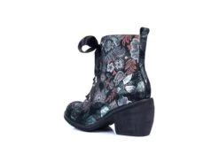 Irregular Choice Quick Getaway Black Floral Bronze Silver Block Heel Lace Up Ankle Boots -Fashion Shoe Store irregular choice quick getaway black floral bronze silver block heel lace up ankle boots 125934