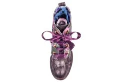 Irregular Choice Quick Getaway Pink Green Purple Block Heel Lace Up Ankle Boots -Fashion Shoe Store irregular choice quick getaway pink green purple block heel lace up ankle boots 114127