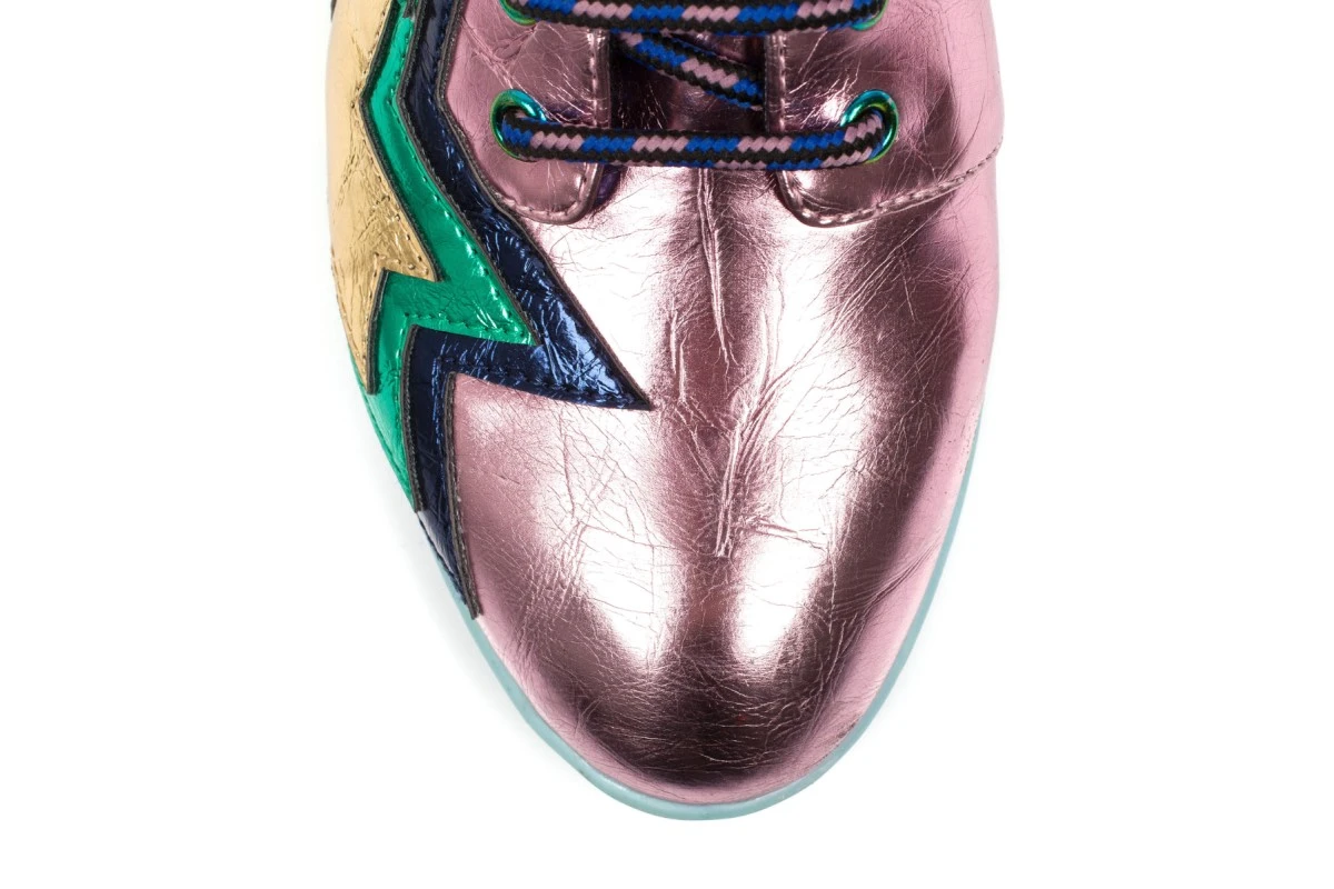 Irregular Choice Star Light Pink Navy Lace Up Flat Shoes 7 Irregular Choice Star Light Pink Navy Lace Up Flat Shoes - Image 5