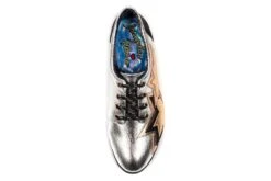 Irregular Choice Star Light Silver Black Metallic Lace Up Flat Shoes 11 Irregular Choice Star Light Silver Black Metallic Lace Up Flat Shoes -Fashion Shoe Store irregular choice star light silver black metallic lace up flat shoes 75499