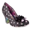 Irregular Choice Tied In A Bow Black Pink Floral Glitter High Heel Shoes -Fashion Shoe Store irregular choice tied in a bow black pink floral glitter high heel shoes 253103