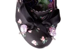 Irregular Choice Tied In A Bow Black Pink Floral Glitter High Heel Shoes -Fashion Shoe Store irregular choice tied in a bow black pink floral glitter high heel shoes 253107