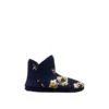 Joules Cabin Navy Floral Printed Faux Fur Lined Slipper Boots -Fashion Shoe Store joules cabin navy floral printed faux fur lined slipper boots 271629