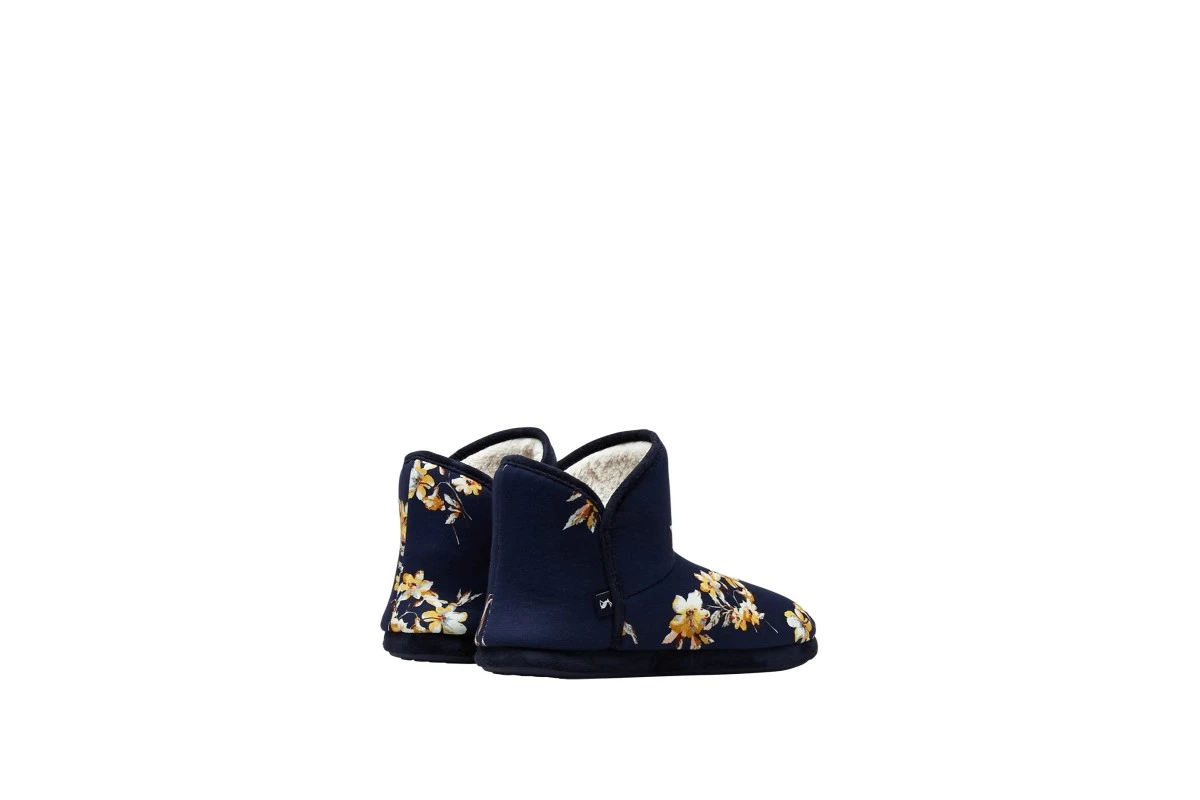 Joules Cabin Navy Floral Printed Faux Fur Lined Slipper Boots 6 Joules Cabin Navy Floral Printed Faux Fur Lined Slipper Boots - Image 5