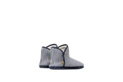 Joules Cabin Navy White Stripe Bee Faux Fur Lined Slipper Boots -Fashion Shoe Store joules cabin navy white stripe bee faux fur lined slipper boots 266921