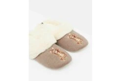 Joules Slippet Luxe Oat Cat Embroidered Faux Fur Lined Ballet Slippers -Fashion Shoe Store joules slippet luxe oat cat embroidered faux fur lined ballet slippers 273923