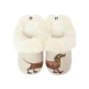 Joules Slippet Luxe Sausage Dog Embroidered Faux Fur Lined Ballet Slippers